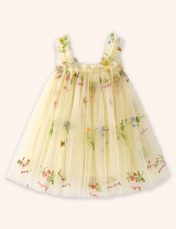 Rochie de tul cu flori